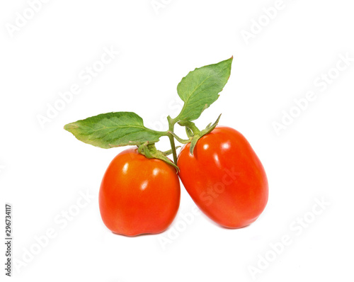 Fresh tomato on a white background