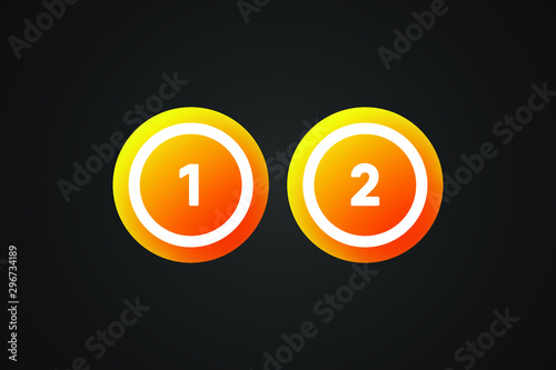 Orange Bingo Balls Vector Illustration