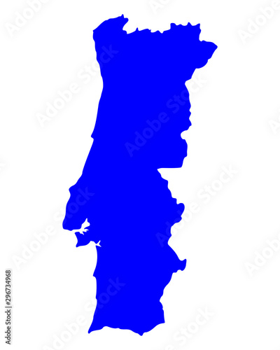 Karte von Portugal