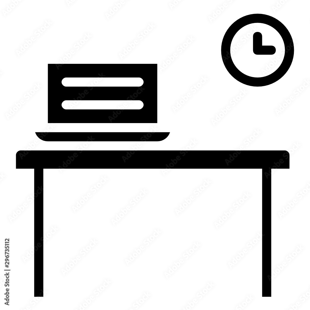 Computer Desk Design, workplace back view vector icon design Computer Desk Design, workplace back view vector icon design