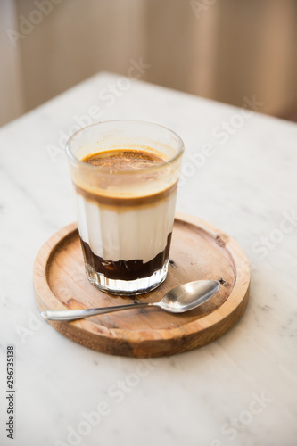 Delicious Layered Coffee Shop Drink