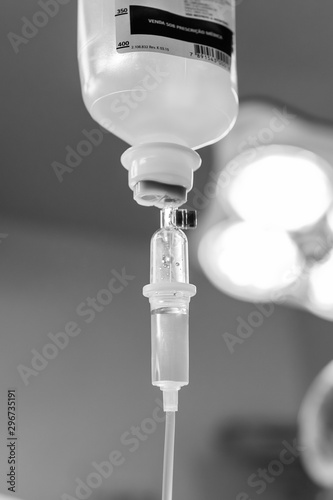 syringe on a black background