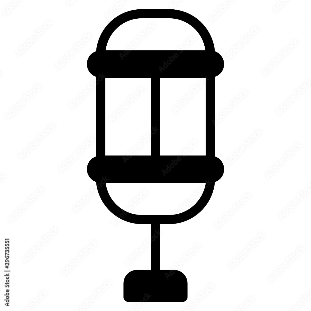 Lawn Home Gardeing Decoration Lantern Light Vector Icon Lawn Home Gardeing Decoration Lantern Light Vector Icon