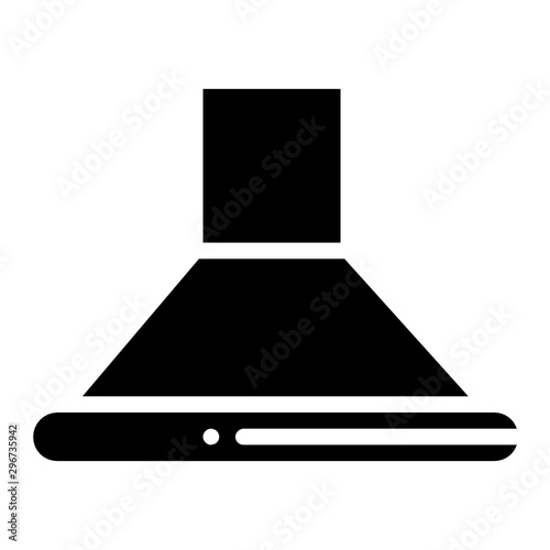 Convection heat removing kitchen hood air steam smoke escaping vector icon