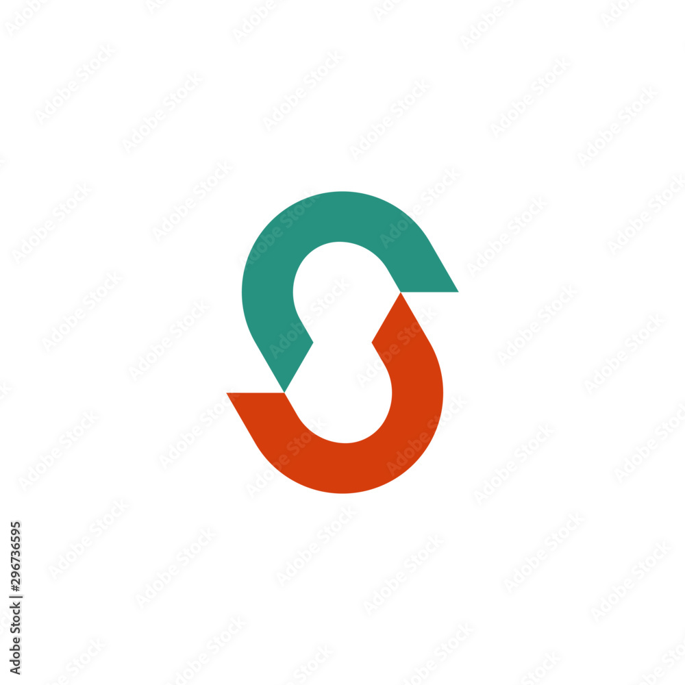 Letter S and 8 monogram, Negative Space S logo, Template .vector Letter S and 8 monogram, Negative Space S logo, Template .vector
