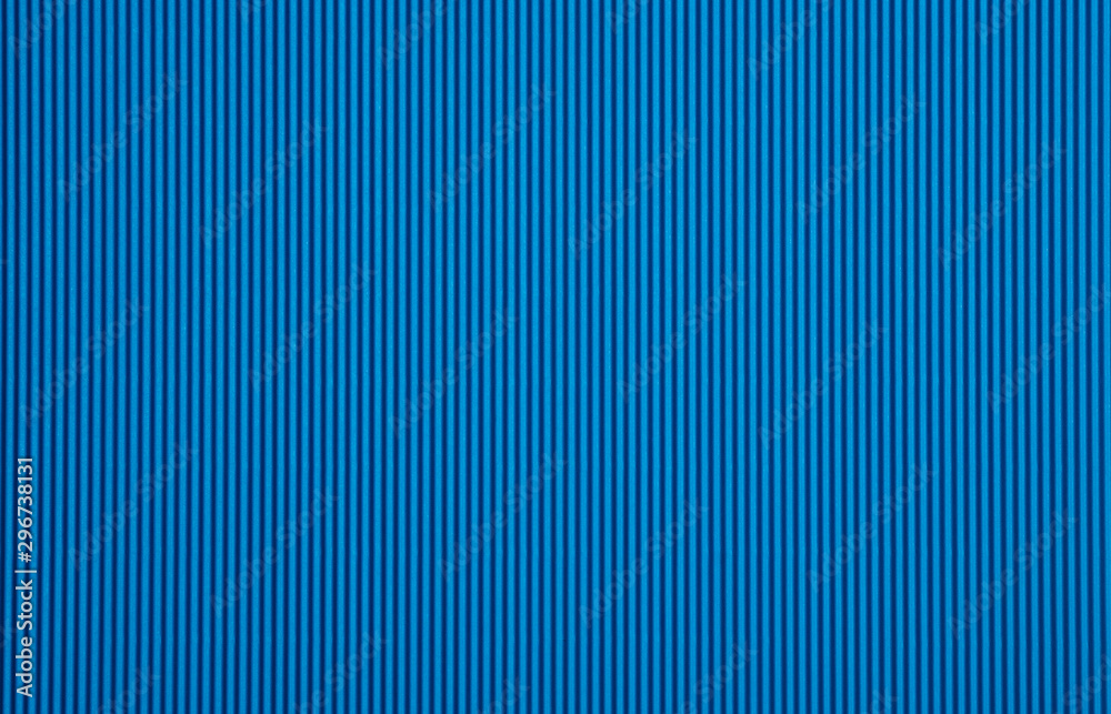 Blue color corrugated paperboard texture and background - obrazy, fototapety, plakaty 