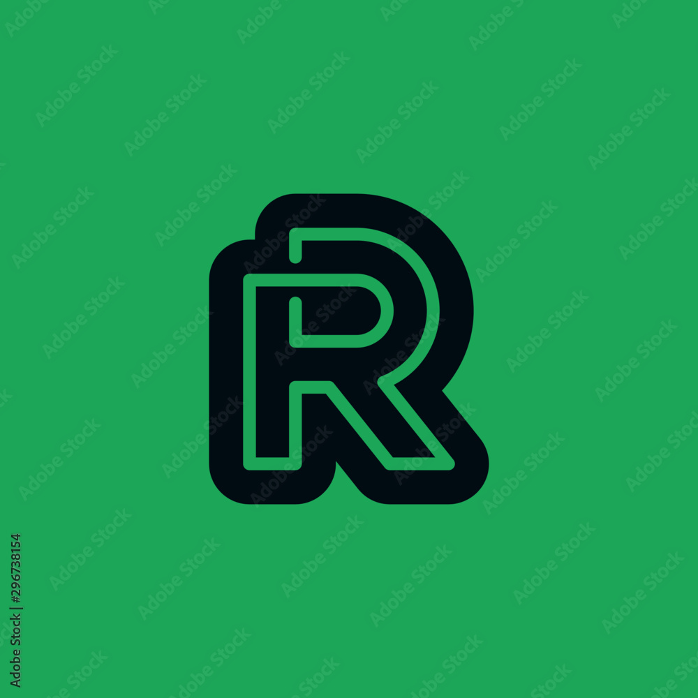 Simple PR Minimalist Initial / Letter RP modern logo design Simple PR Minimalist Initial / Letter RP modern logo design
