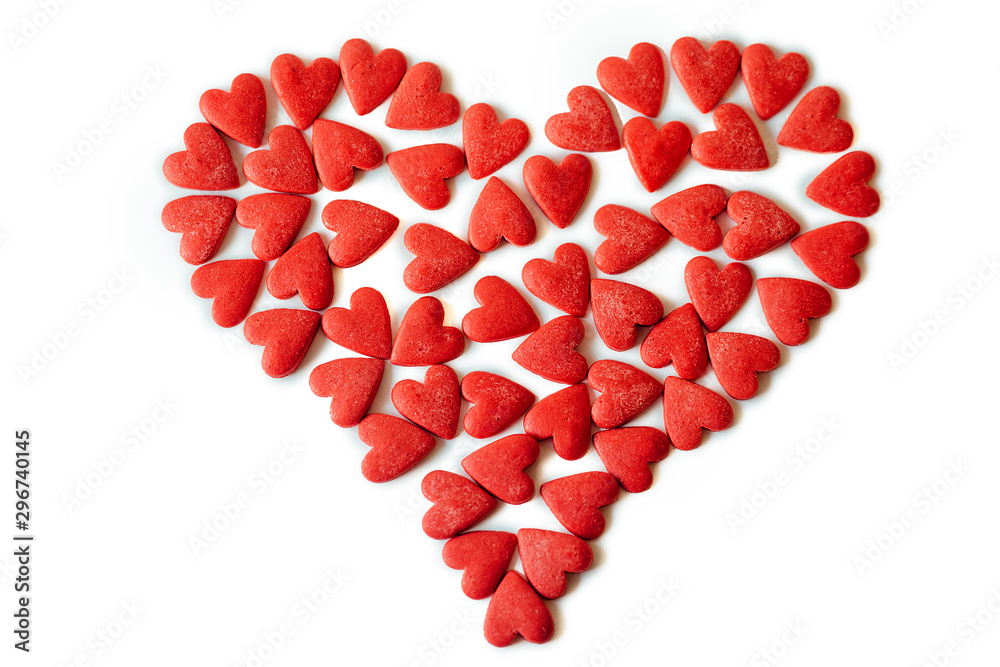 heart made of hearts isolated on white heart made of hearts isolated on white