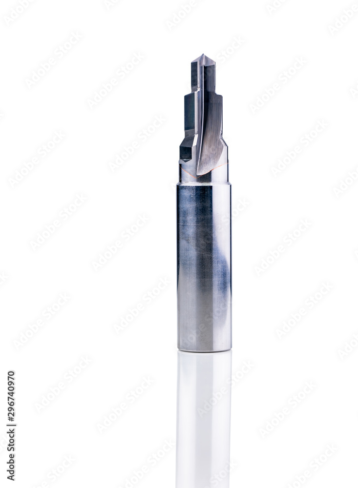 Special tools isolated on white texture background. Sharp reamer detail. HSS cemented carbide. Carbide cutting tool for industrial applications. Engineering tools. Made to order special tools. Special tools isolated on white texture background. Sharp reamer detail. HSS cemented carbide. Carbide cutting tool for industrial applications. Engineering tools. Made to order special tools.