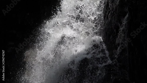 Wallpaper Mural Slow motion of brightly lit African waterfall in Togo Torontodigital.ca