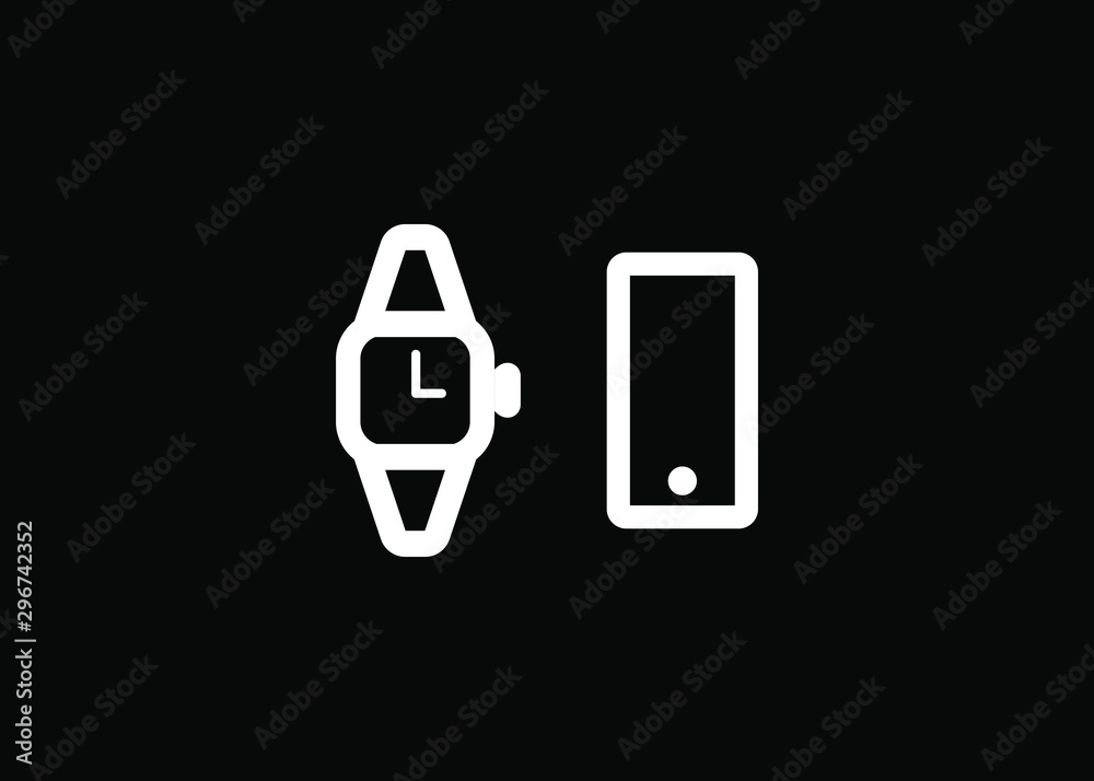 Devices Icons Tech Symbols Simple Style Vector Illustration Devices Icons Tech Symbols Simple Style Vector Illustration