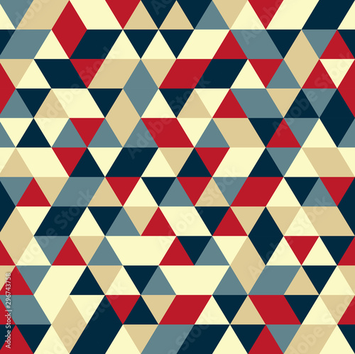 Abstract triangles festive pattern background