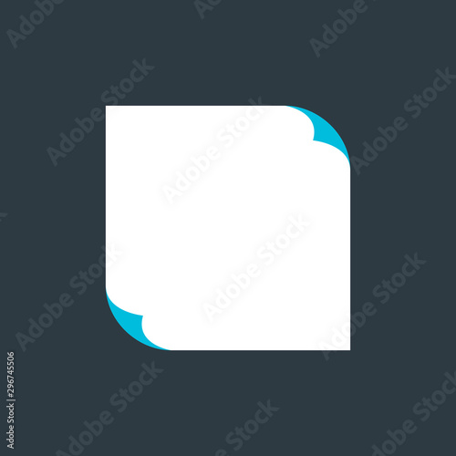 Blank page vector icon with curved corners Stock Vector | Adobe Stock