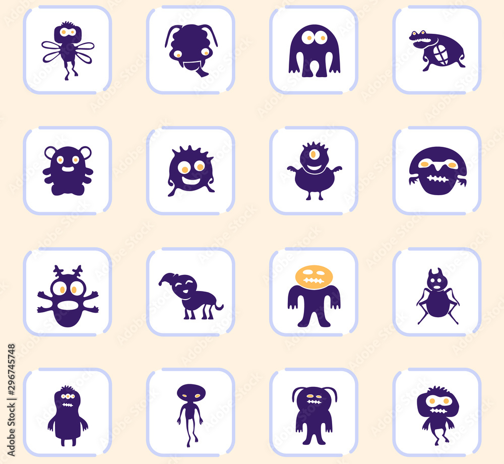 © lisess - Monster icons set © lisess - Monster icons set