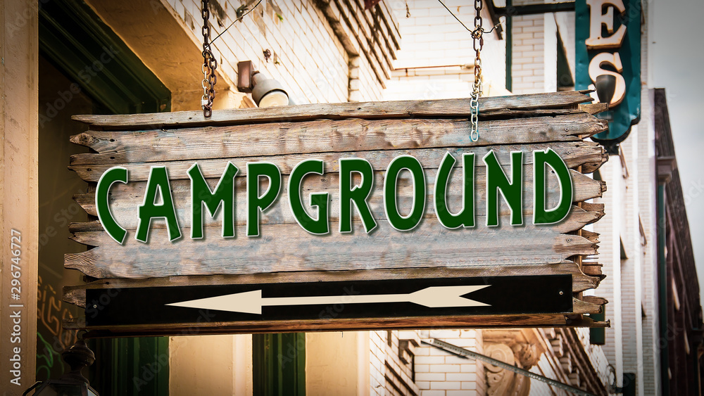 Street Sign to Campground Street Sign to Campground