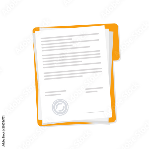 Vector icon contract papers design photo