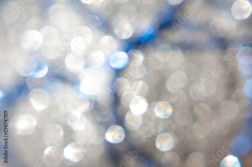 Silver and blue bokeh background
