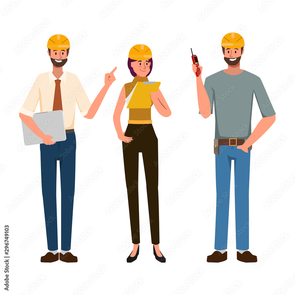 Engineer people industry character and mechanical in occupation job. Engineer people industry character and mechanical in occupation job.