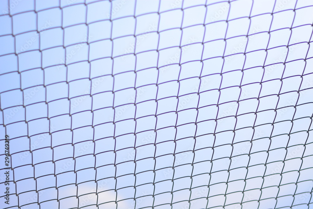 the net with natural blue sky background the net with natural blue sky background