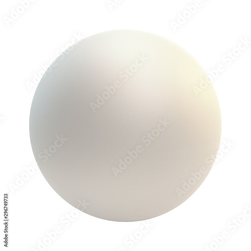 White Sphere isolated on white background. Sphere mockup. 3d illustration