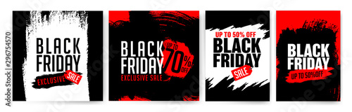 Banner templates for black friday. Promotion banner, offer, sale.