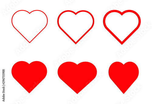 Heart icon collection  love symbols - Vector