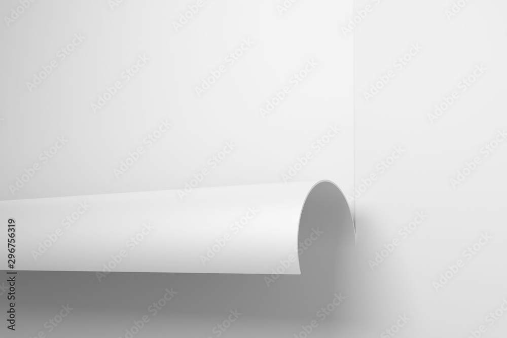 paper with the curled corner, 3d rendering paper with the curled corner, 3d rendering