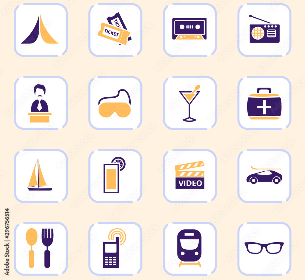 Travel icons set Travel icons set