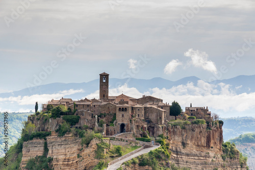 View on old town of Bagnoregio - Tuscany  Italy