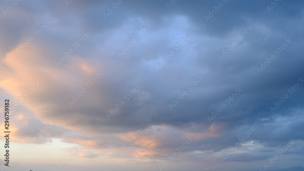 sky with clouds - obrazy, fototapety, plakaty 