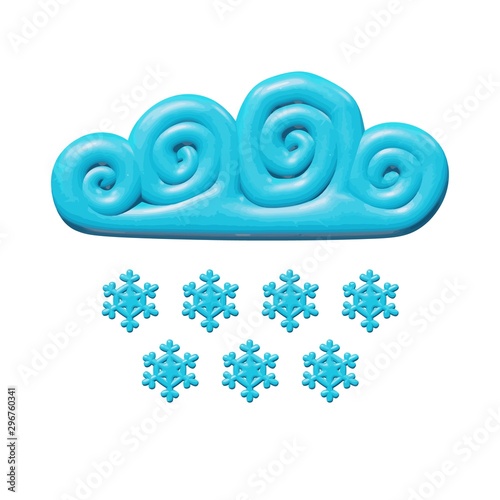 Nature vector of smooth plastic snowfall storm
