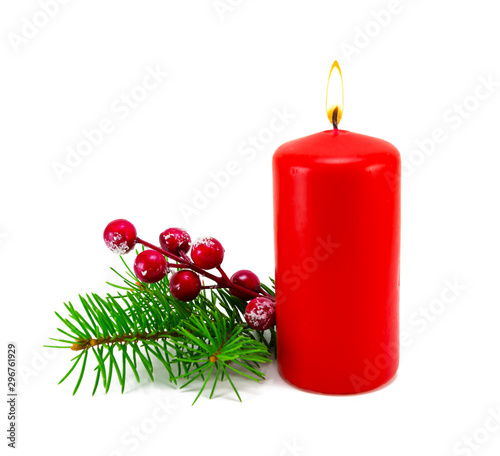 Christmas decoration with candle.