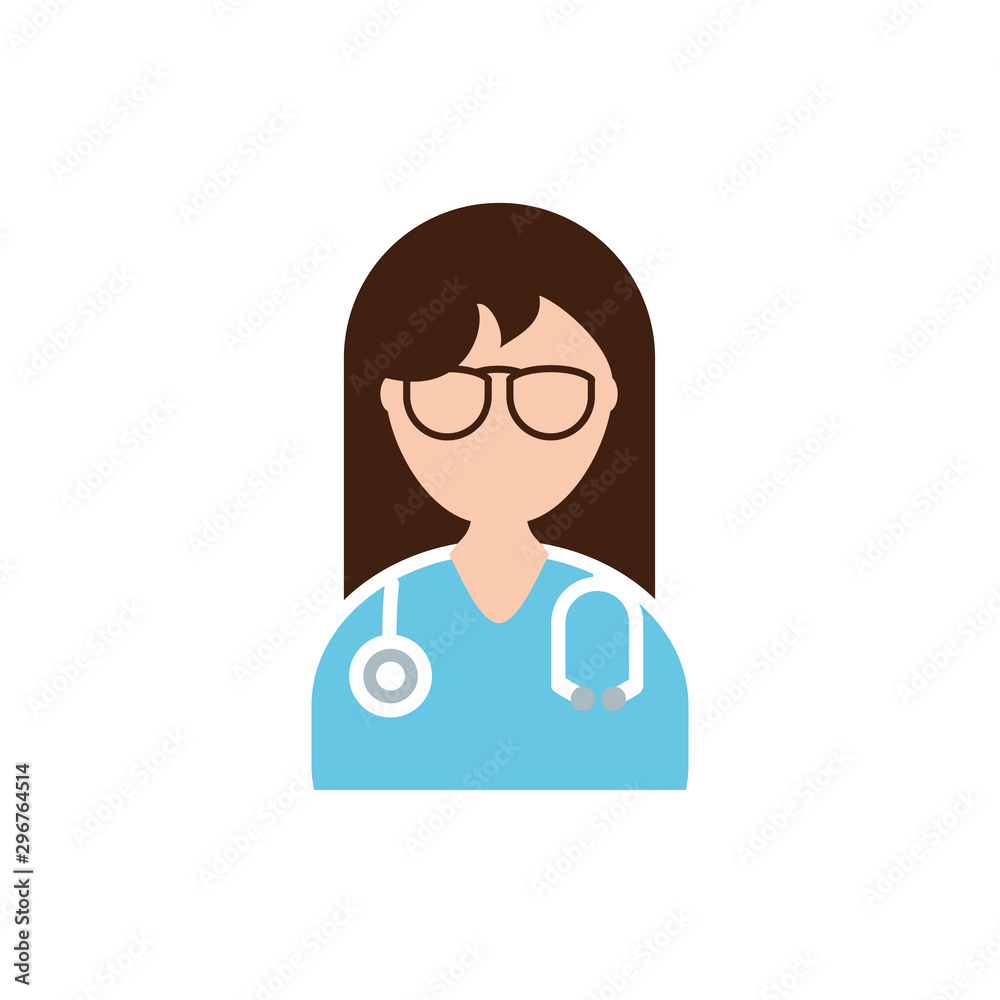 Isolated medical doctor flat vector design Isolated medical doctor flat vector design