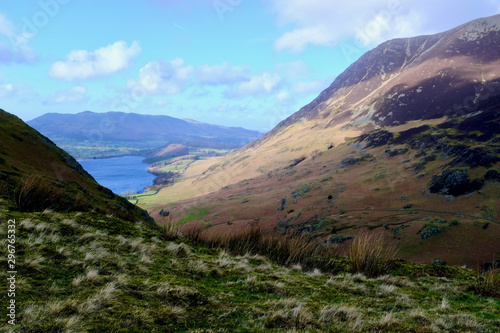Lake District view down to Cummock Water, Buttermere
