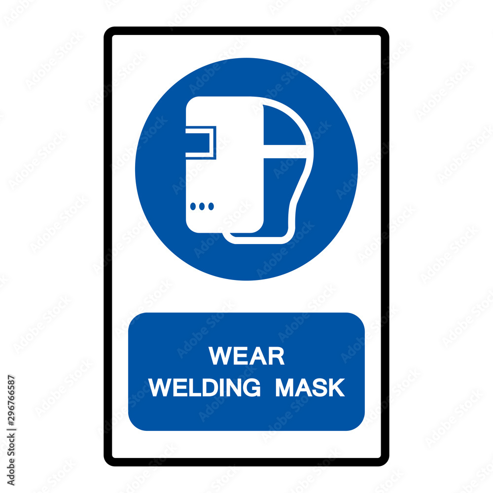 Wear Welding Mask Symbol Sign Isolate on White Background,Vector Illustration Wear Welding Mask Symbol Sign Isolate on White Background,Vector Illustration