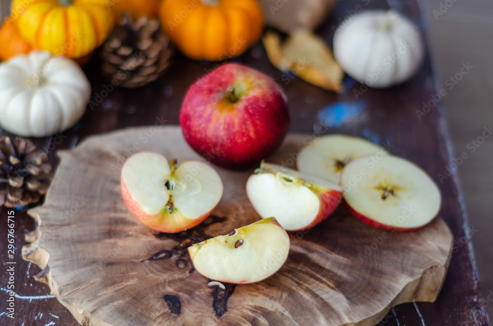 Autumn concept on wooden table Autumn concept on wooden table