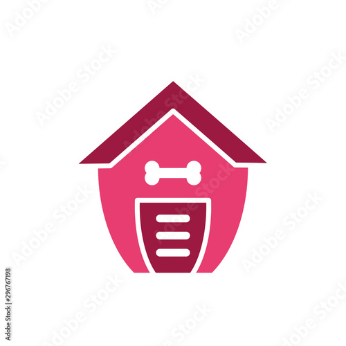 Isolated pet house icon flat vector design