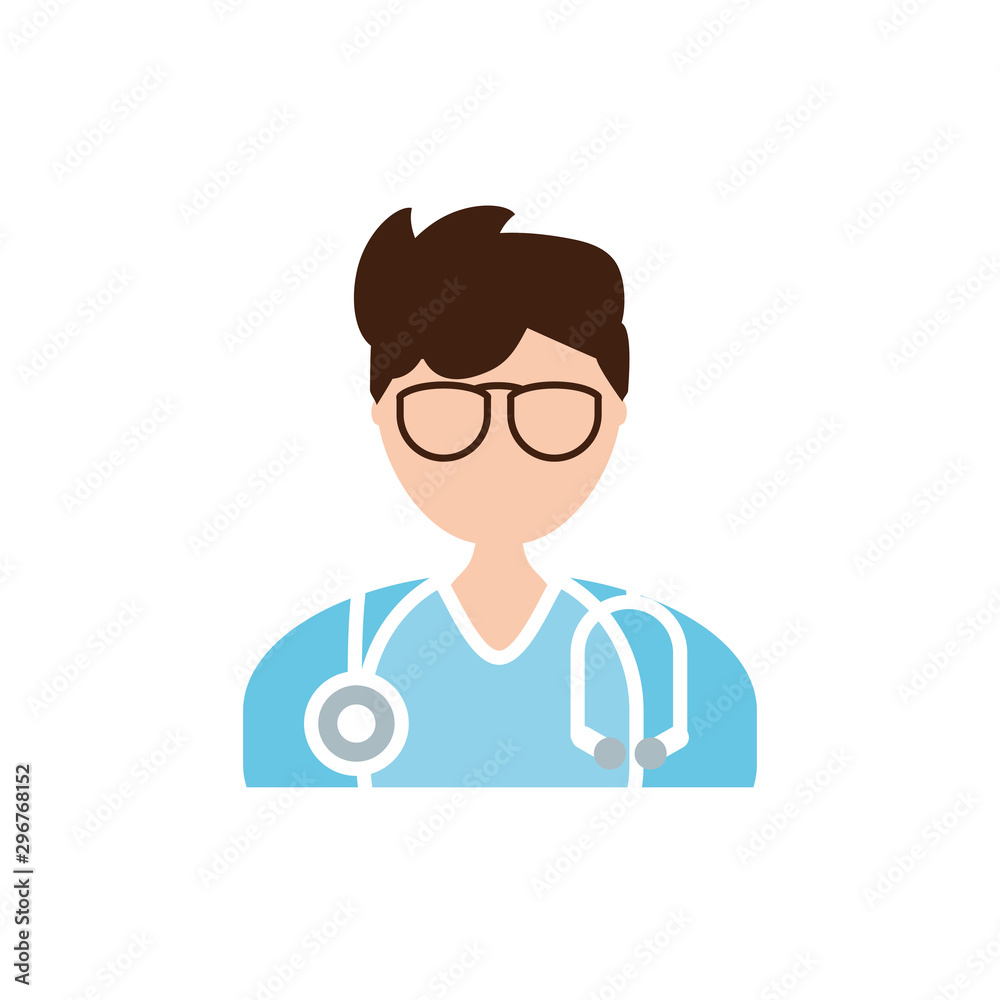 Isolated medical doctor flat vector design