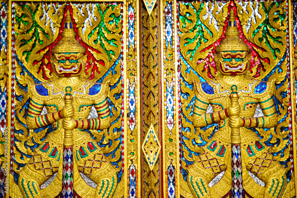 Giant Statues of wat ton pho in thailand