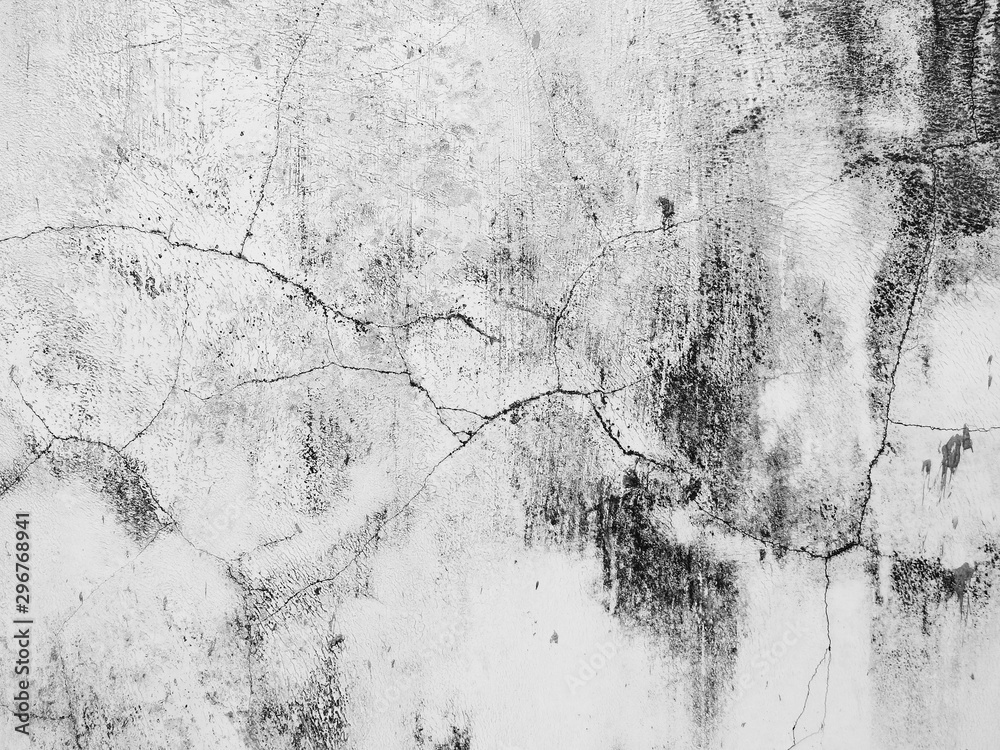 Obraz premium old dirty white wall with mold texture background