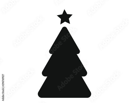 Obraz na płótnie vector, simple icon with christmas tree shape w salonie