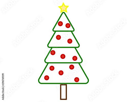 Wallpaper Mural vector, simple icon with christmas tree shape Torontodigital.ca