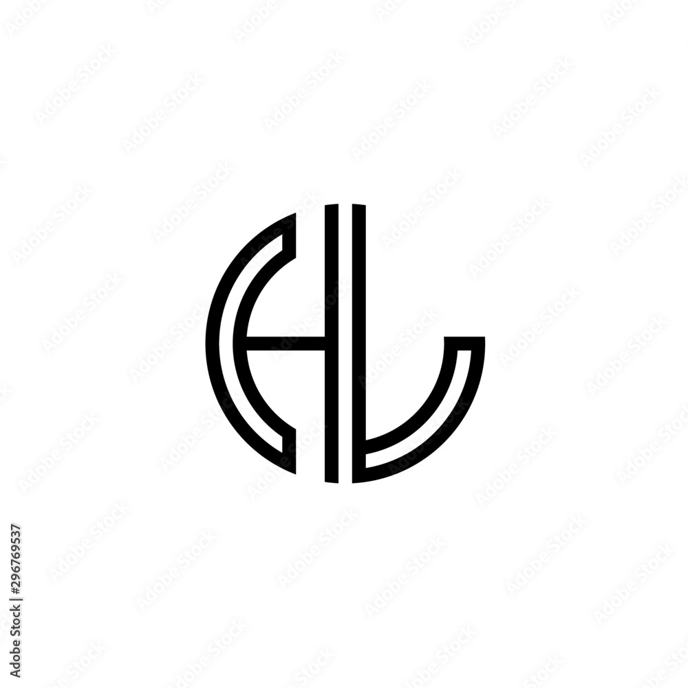 Letter HL logo icon design template elements Letter HL logo icon design template elements