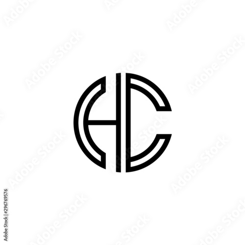 Letter HC logo icon design template elements