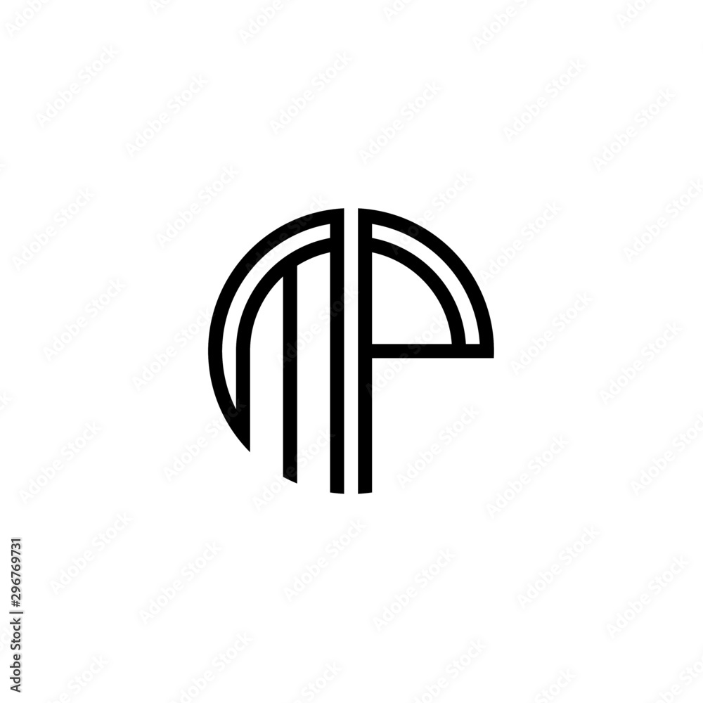 Letter MP logo icon design template elements Letter MP logo icon design template elements