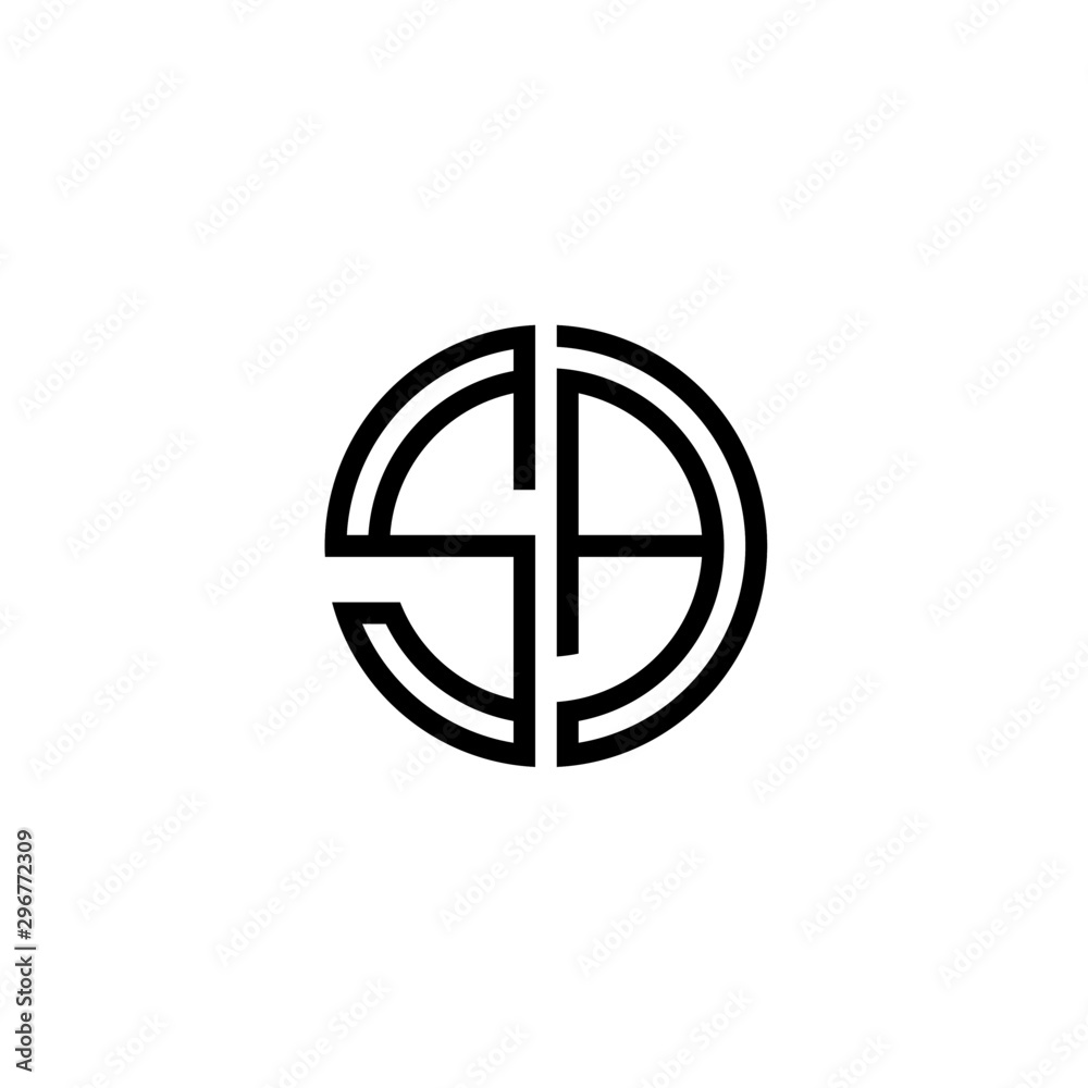 Letter SA logo icon design template elements Letter SA logo icon design template elements