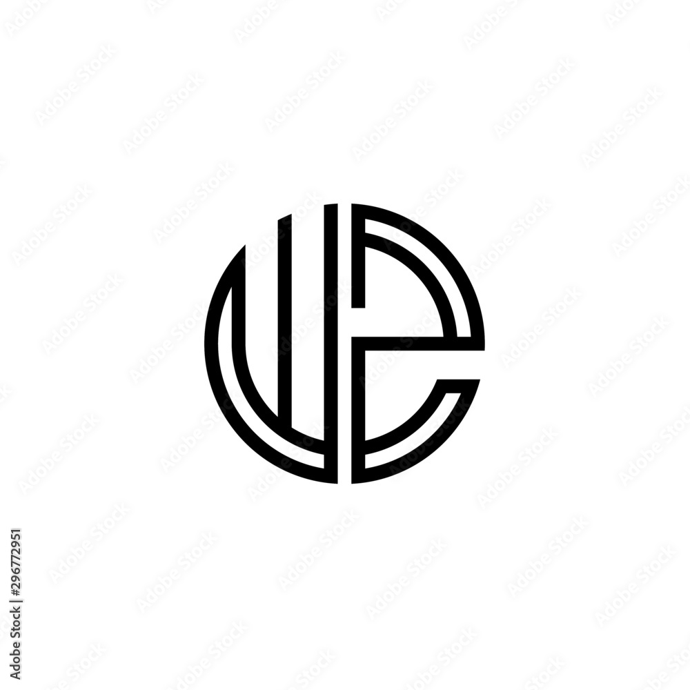 Letter WZ logo icon design template elements