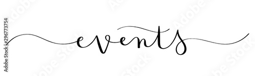 EVENTS vector brush calligraphy banner
