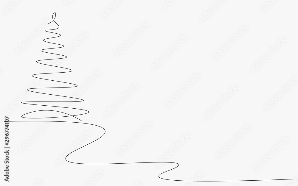 Christmas background with tree, vector illustration