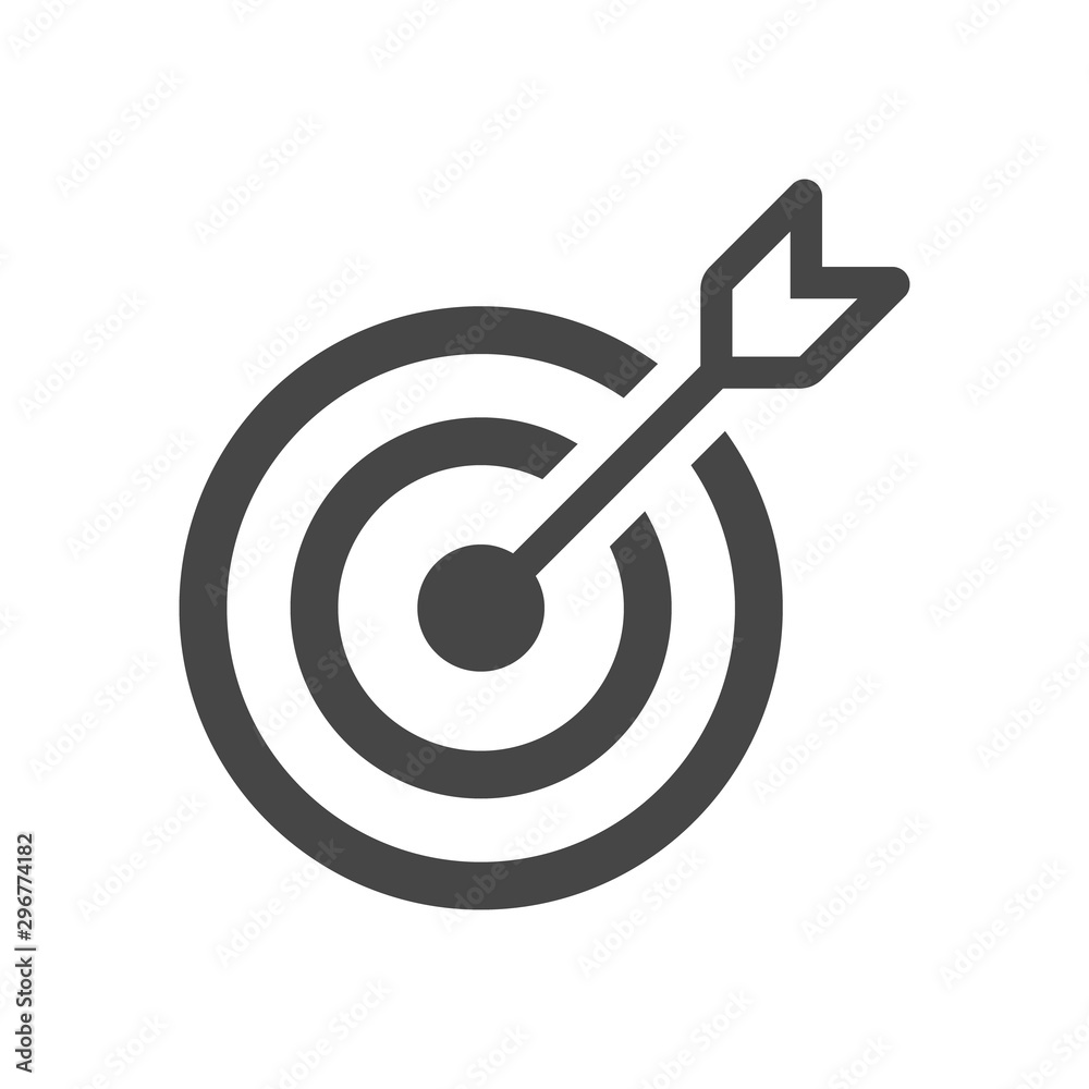 Target Icon in trendy flat style isolated on grey background. Aim symbol for your web site design, logo, app, UI. Vector illustration, EPS10. Target Icon in trendy flat style isolated on grey background. Aim symbol for your web site design, logo, app, UI. Vector illustration, EPS10.